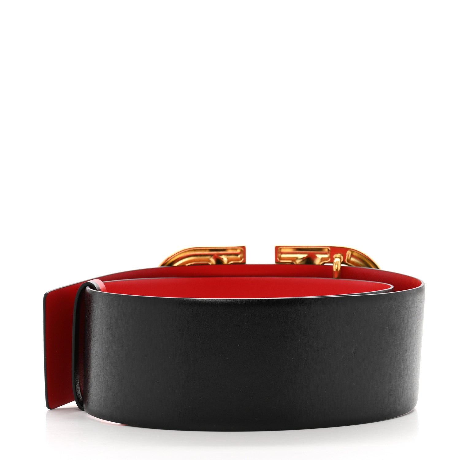 Valentino Garavani Glossy Calfskin 70mm VLogo Reversible Belt 75 30 Black Rouge Pur 3 of 8