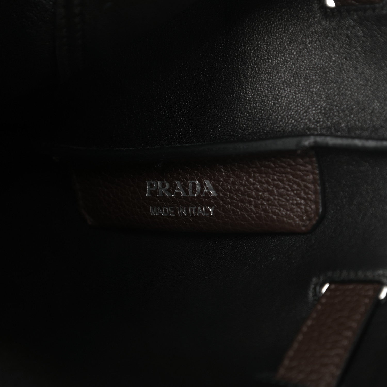 Prada Vitello Daino Drawstring Bag Brown 6 of 10