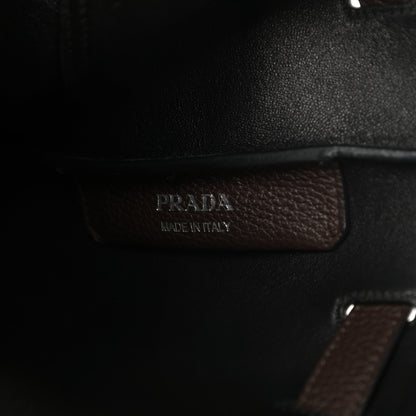 Prada Vitello Daino Drawstring Bag Brown 6 of 10