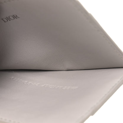 Christian Dior Grained Calfskin Logo Card Holder Light Grey 5 of 7
