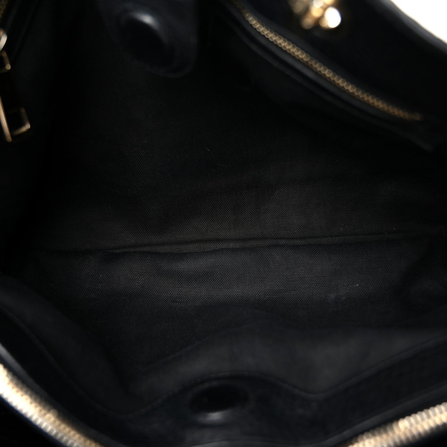 Pebbled Calfskin Medium Bamboo Shopper Tote Black