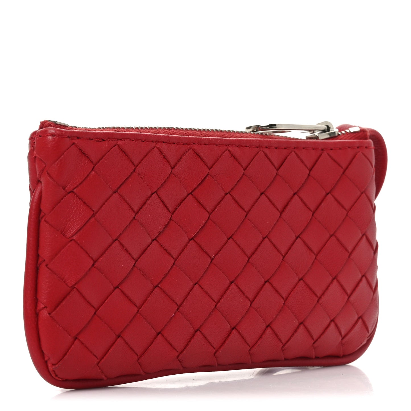Nappa Intrecciato Key Holder Red