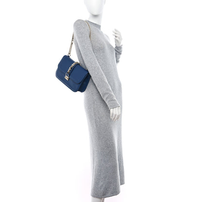 Valentino Garavani Vitello Medium Glam Lock Rockstud Flap Indigo 2 of 8