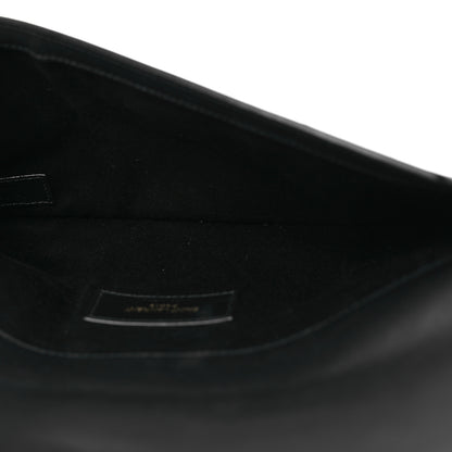 Saint Laurent Canvas Striped Uptown Pouch Red Black 5 of 9