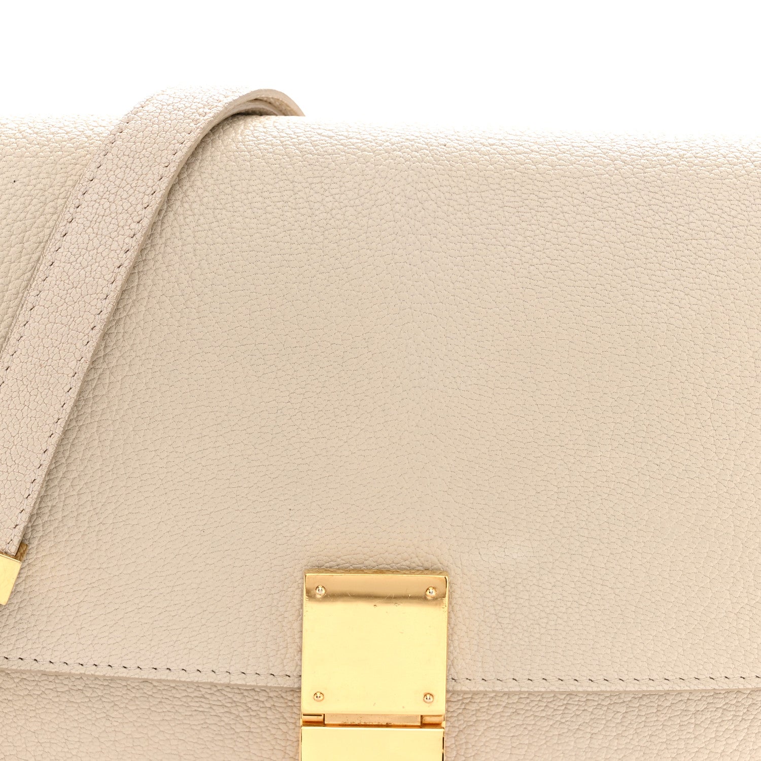 Celine Goatskin Medium Classic Box Flap Bag White 8 of 13