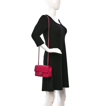 Chanel Lambskin Quilted Mini Rectangular Flap Fuchsia 2 of 11