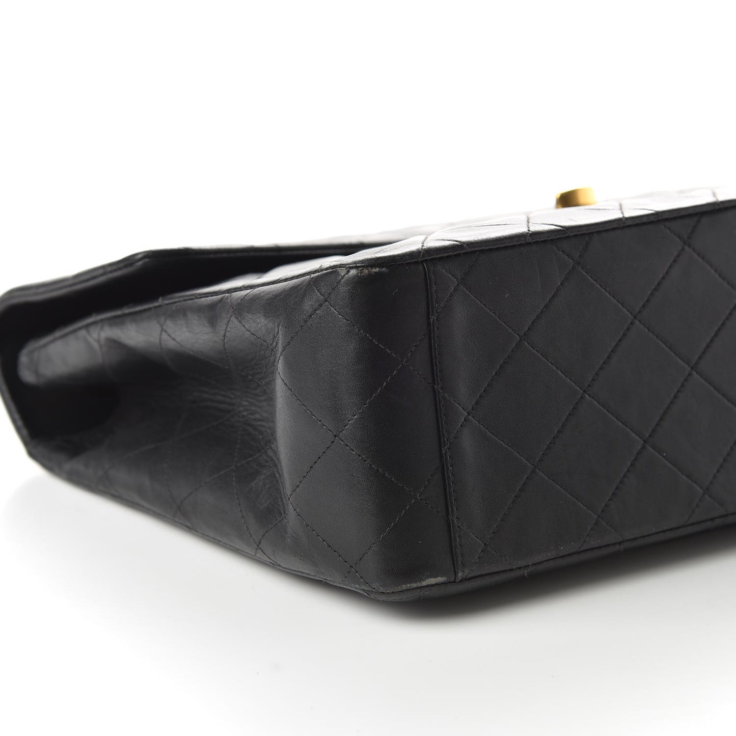 Lambskin Quilted XL Jumbo Single Flap Black