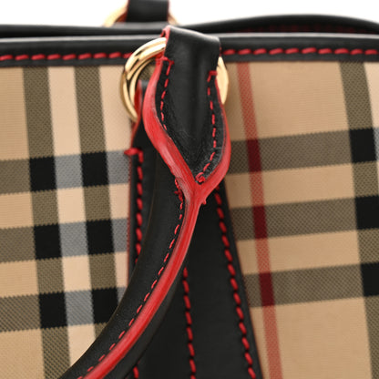 Burberry Horseferry Check Medium Ballingdon Tote Honey Black 12 of 13