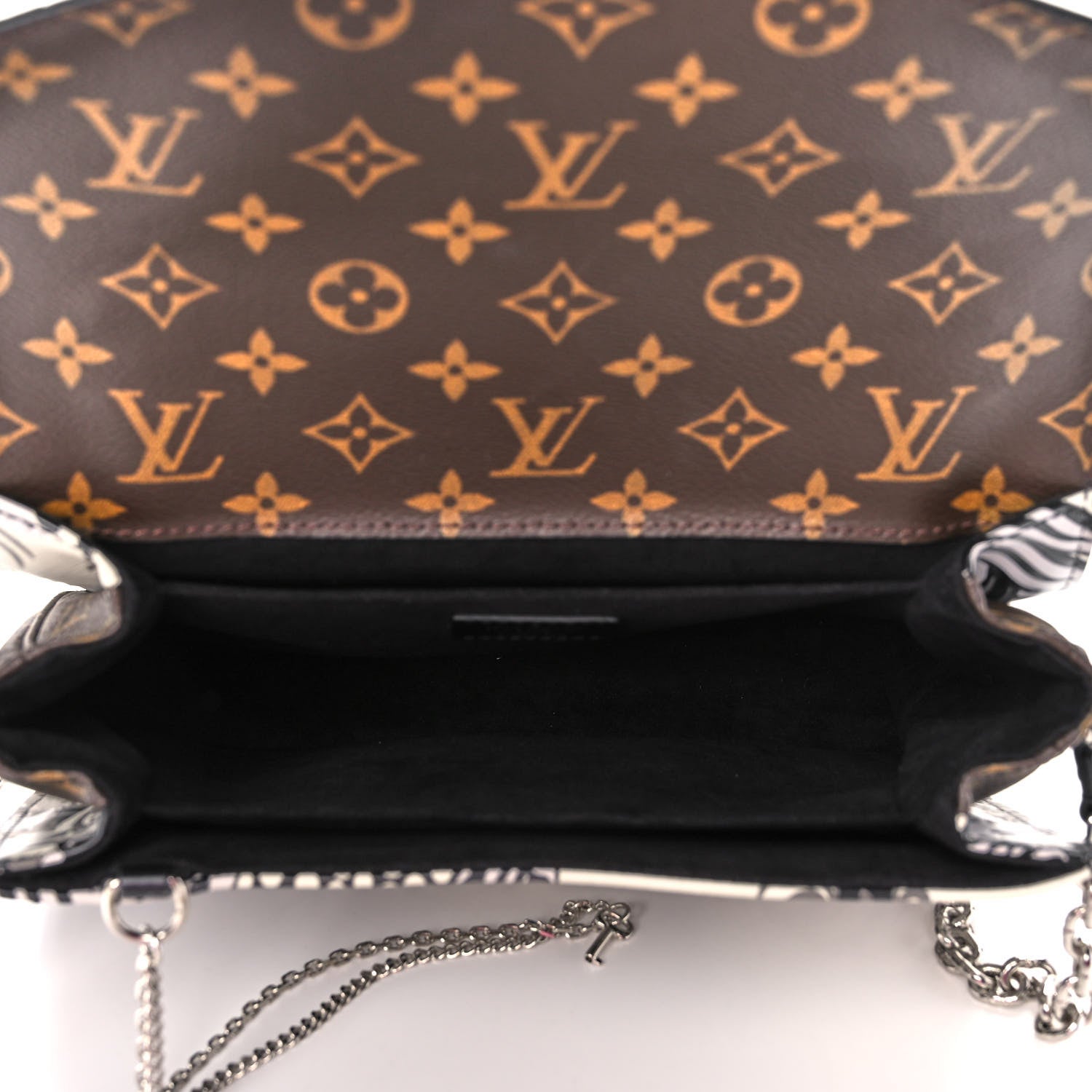 Louis Vuitton Epi Monogram Floral Pochette Metis Black White 5 of 11