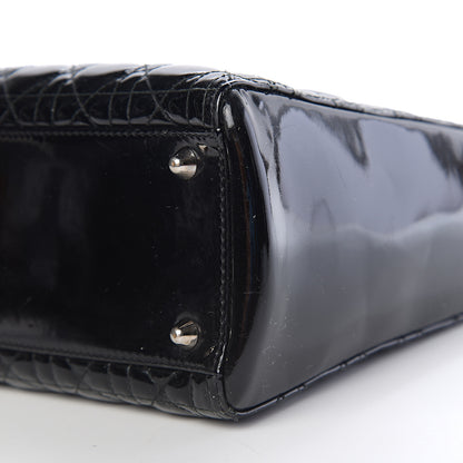 Christian Dior Patent Cannage Large Whipstitch Lady Dior Black 9 of 9