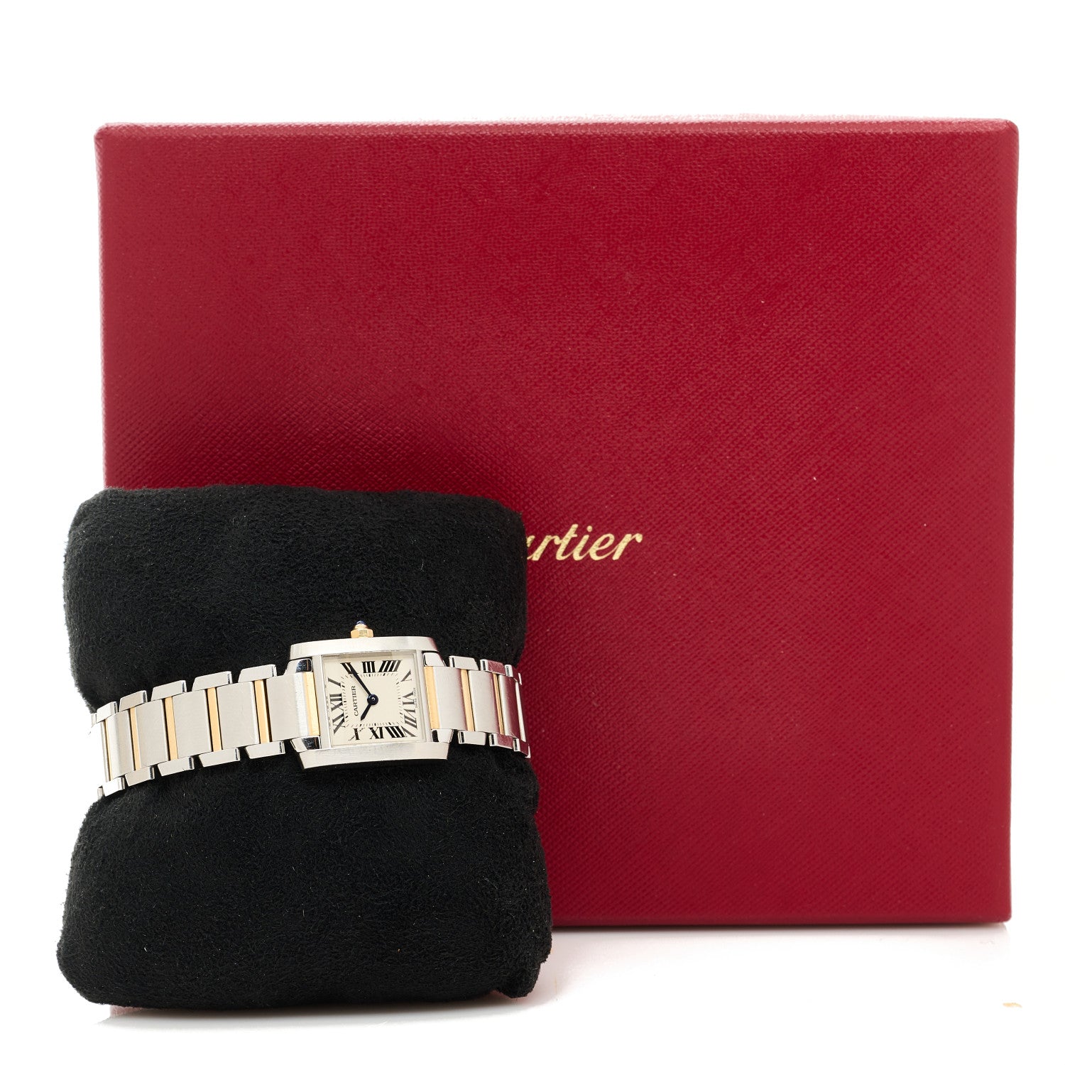 Cartier Stainless Steel 18K Yellow Gold 20mm Tank Francaise Quartz Watch 5 of 5