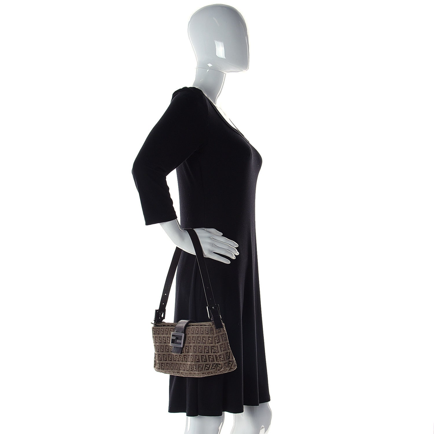Fendi Zucchino Baguette Brown 2 of 20