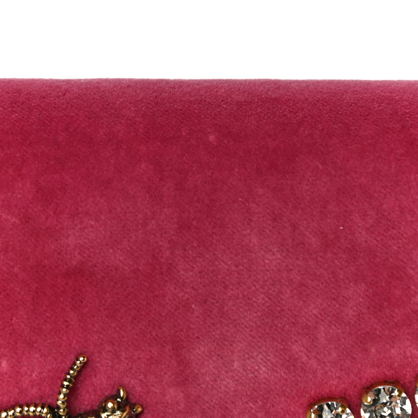 Velvet Crystal Mini Bee Broadway Shoulder Bag Light Raspberry Rose