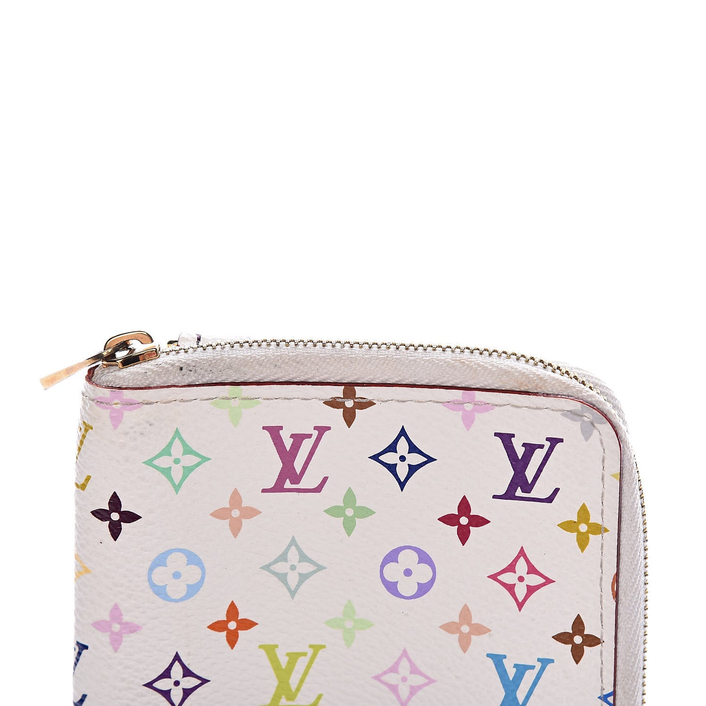 Monogram Multicolor Zippy Coin Purse Compact Wallet White