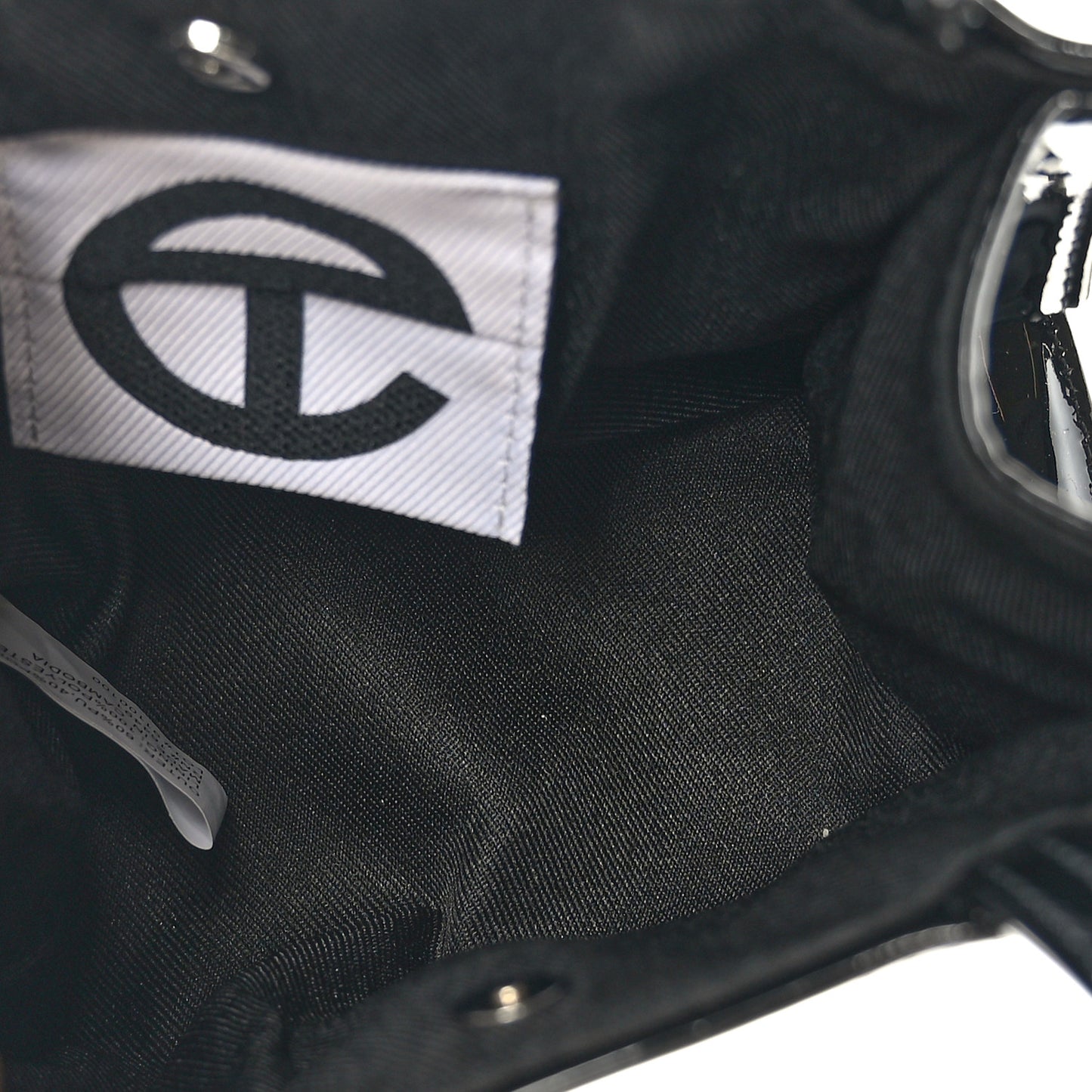 Patent Vegan Leather Small Shopping Bag Black