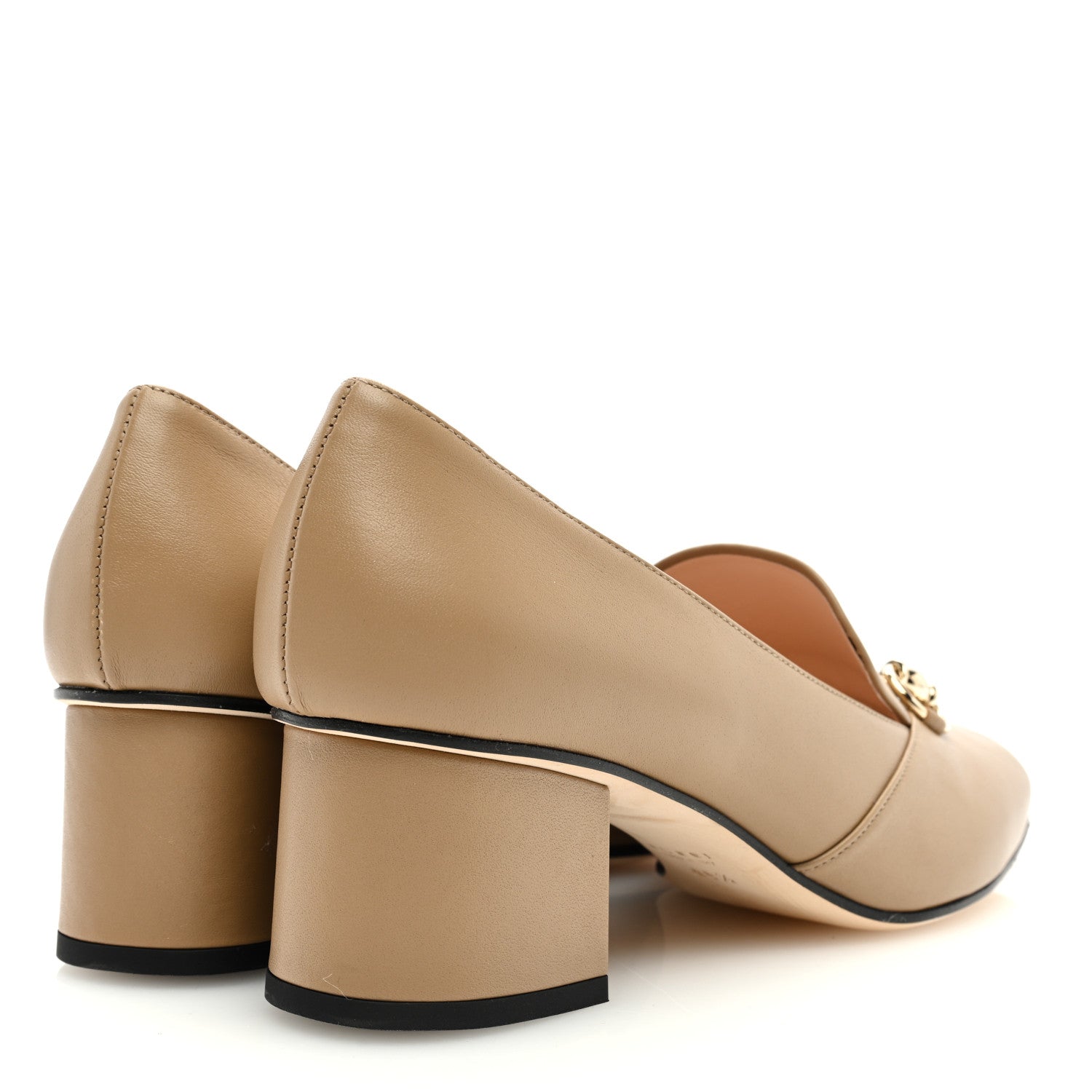 Gucci Calfskin Horsebit Loafer Pumps 39.5 Bright Camel 4 of 7