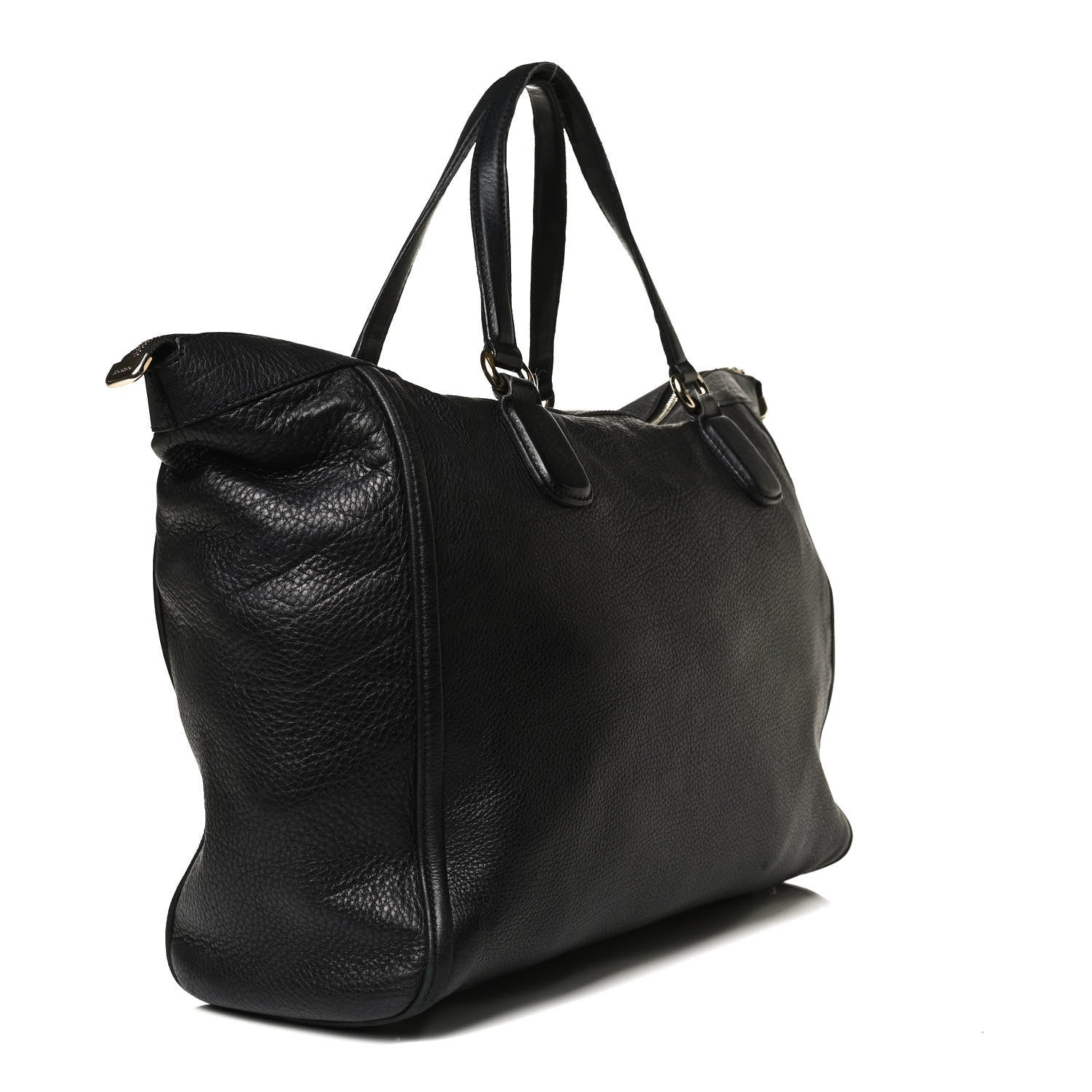 Gucci Pebbled Calfskin Large Soho Top Handle Bag Black 3 of 12