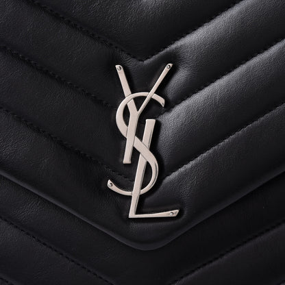 Saint Laurent Calfskin Y Quilted Monogram Large Loulou Chain Satchel Black 8 of 10