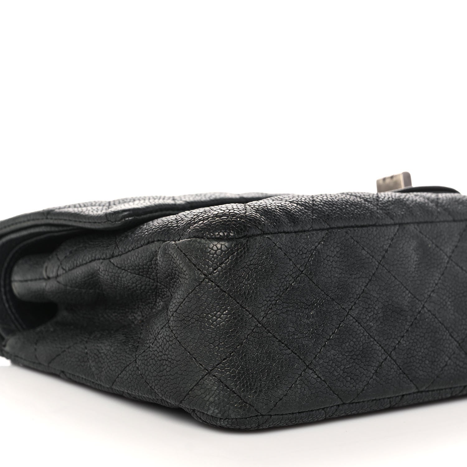 Chanel Washed Caviar Quilted 2.55 Reissue 225 Bijoux Chain Flap Black 9 of 15