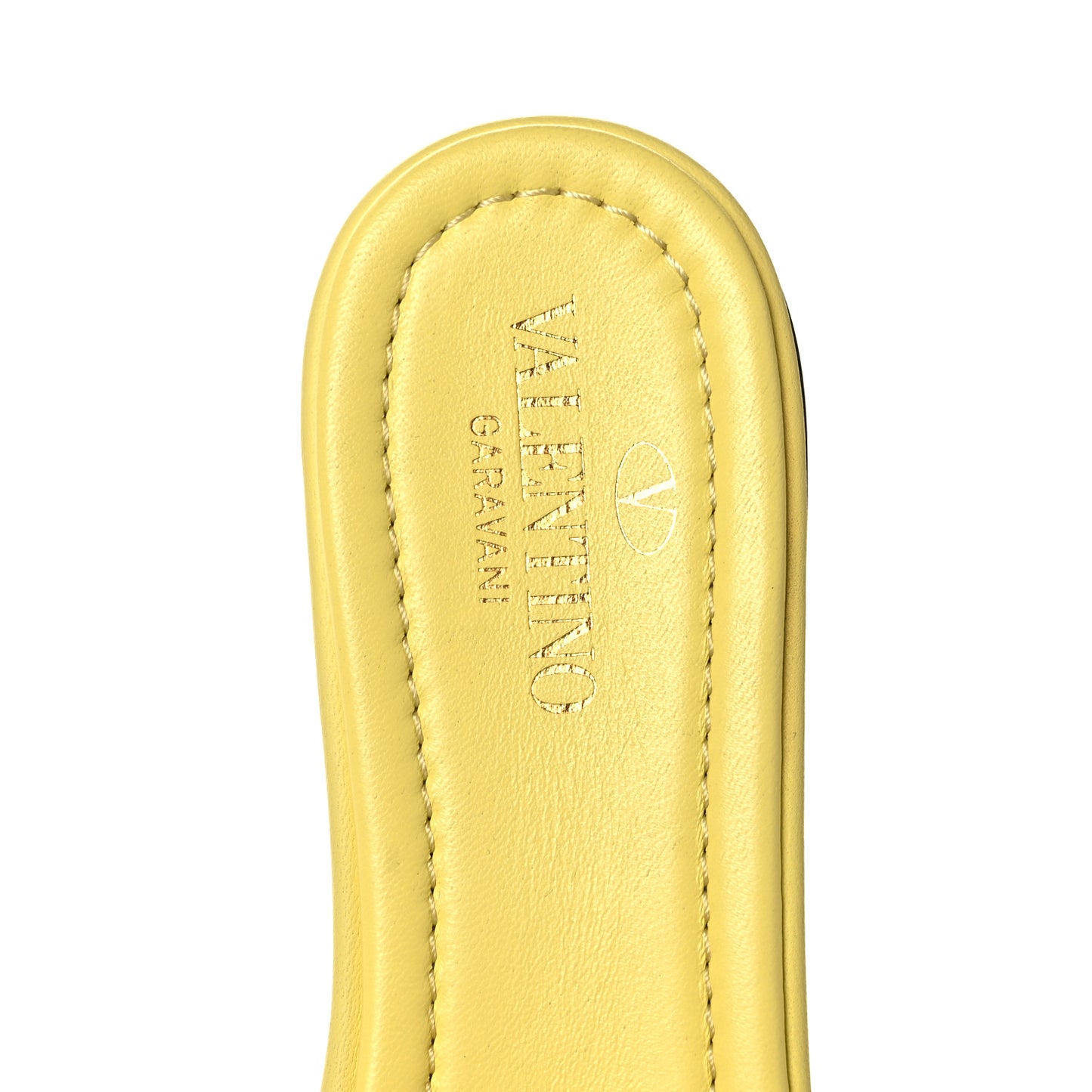 Nappa Roman Stud Flat Slide Sandals 36.5 Lime Sorbet