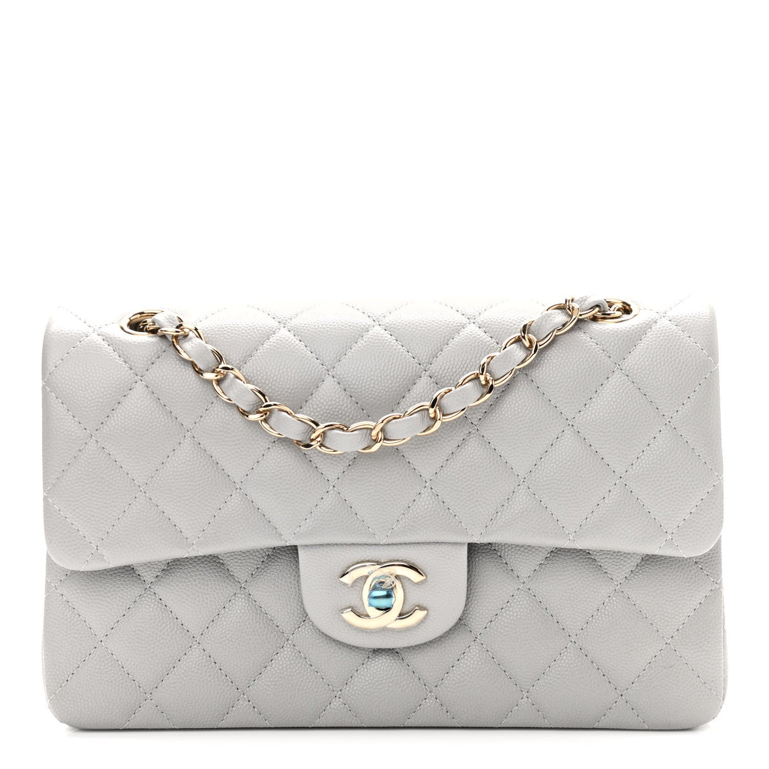 Chanel Caviar Quilted Small Double Flap Grey 1 of 11