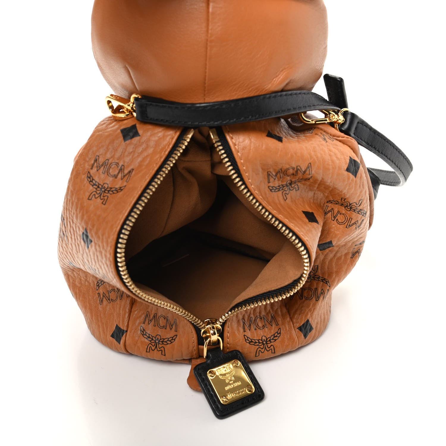 MCM Visetos Rabbit Zoo Doll Backpack Cognac 747536 – FASHIONPHILE