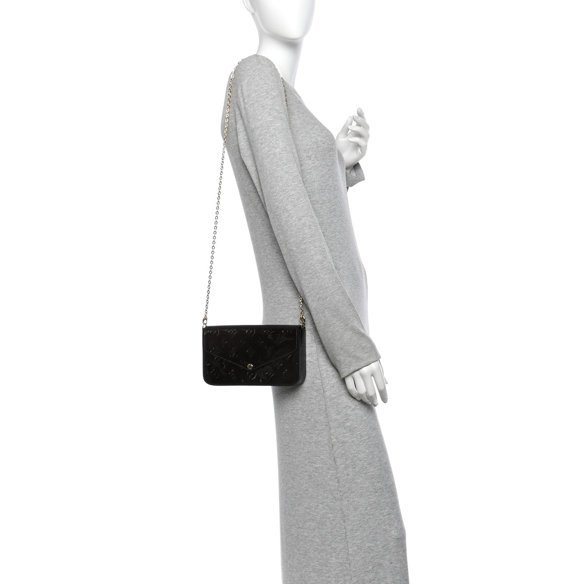 Vernis Pochette Felicie Chain Wallet Amarante