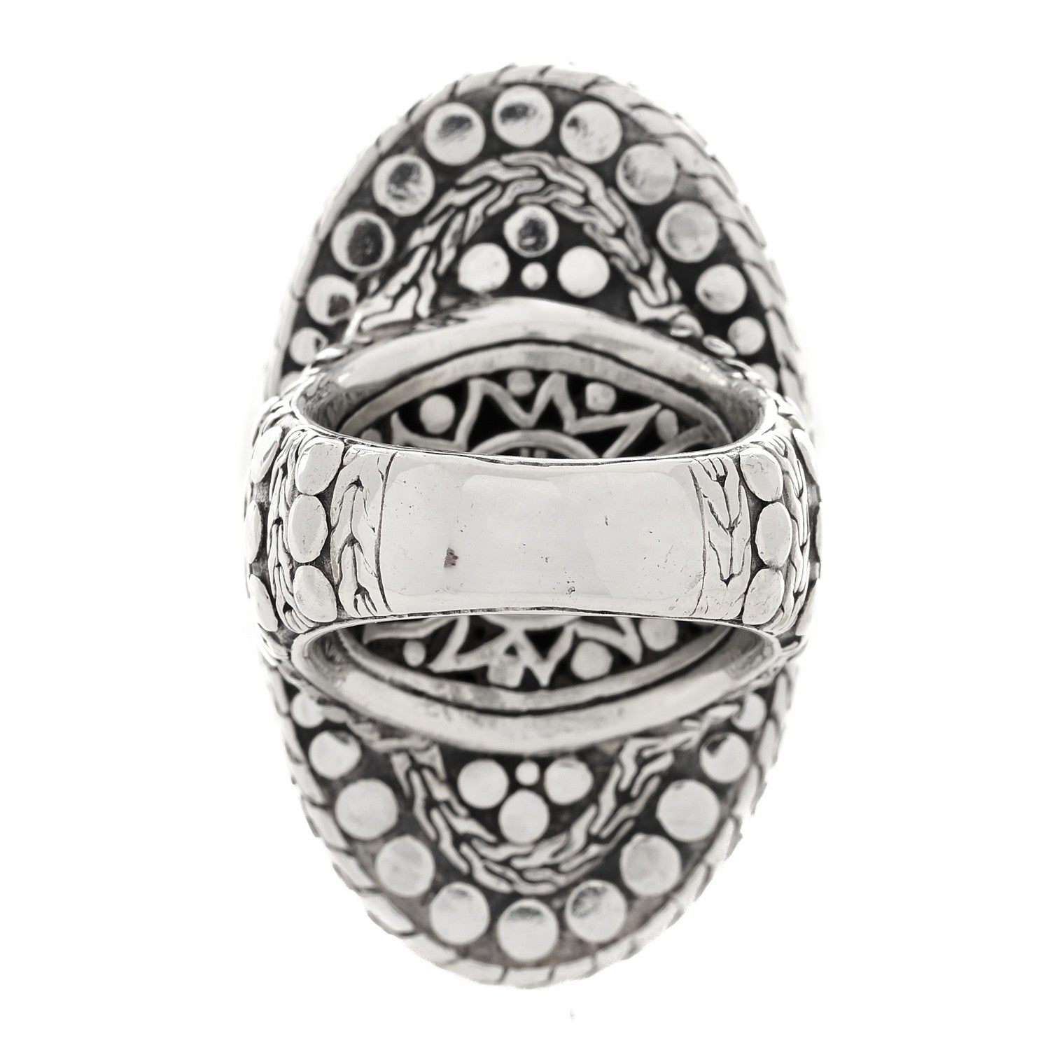 John Hardy Sterling Silver Dot Oval Ring 55 7.25 3 of 4