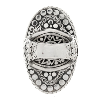 John Hardy Sterling Silver Dot Oval Ring 55 7.25 3 of 4