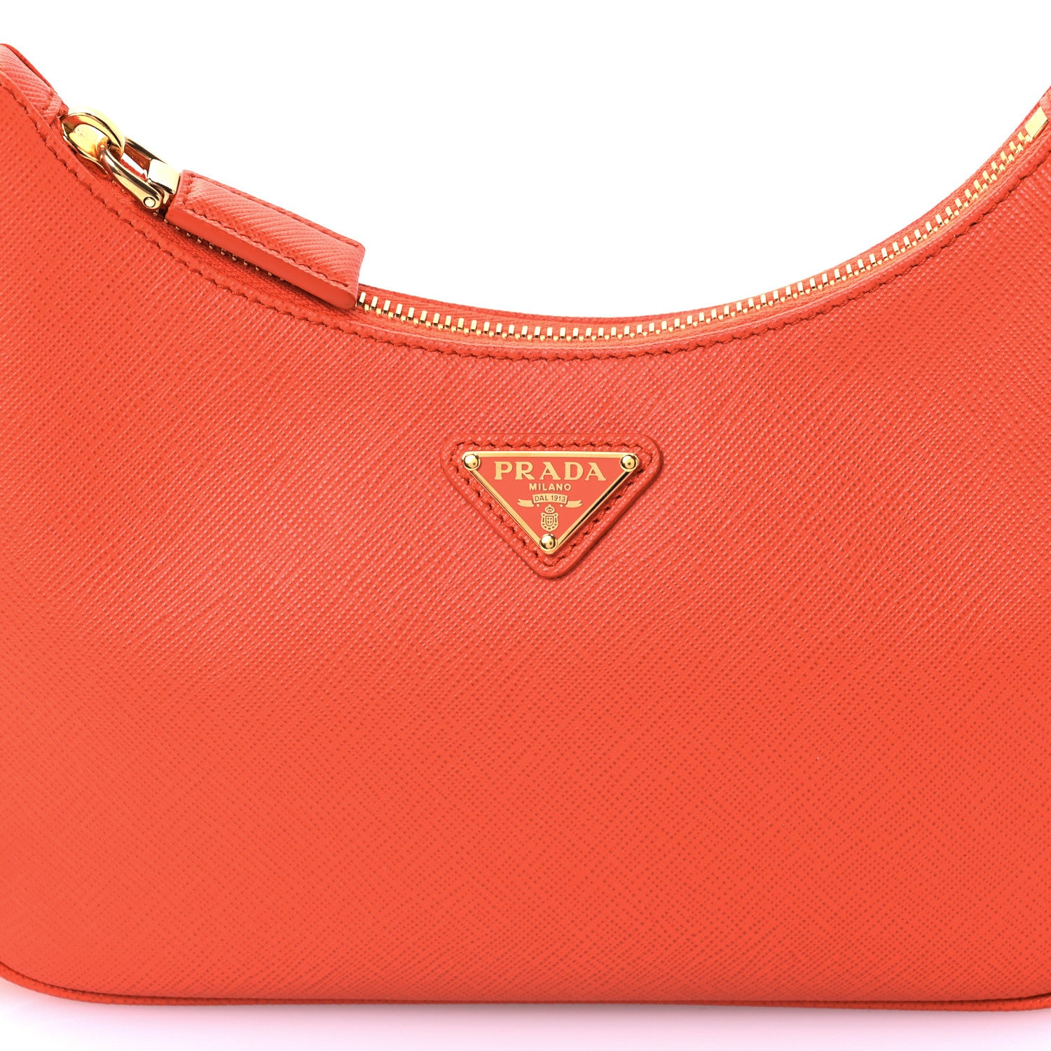 Prada Saffiano Lux Mini Re-Edition Shoulder Bag Arancio 9 of 11