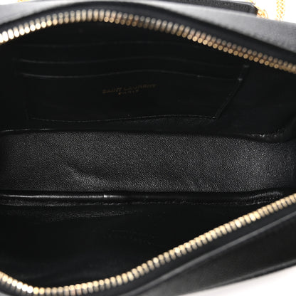 Saint Laurent Grain De Poudre Matelasse Monogram Mini Lou Camera Bag Black 5 of 11