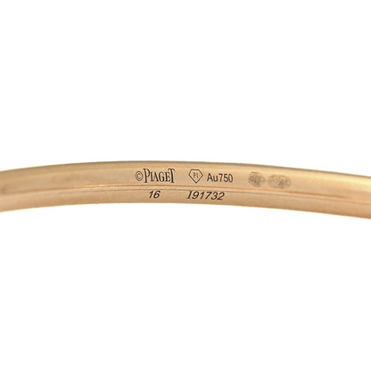 Piaget 18K Rose Gold Diamond Thin Possession Open Bangle Bracelet 3 of 3