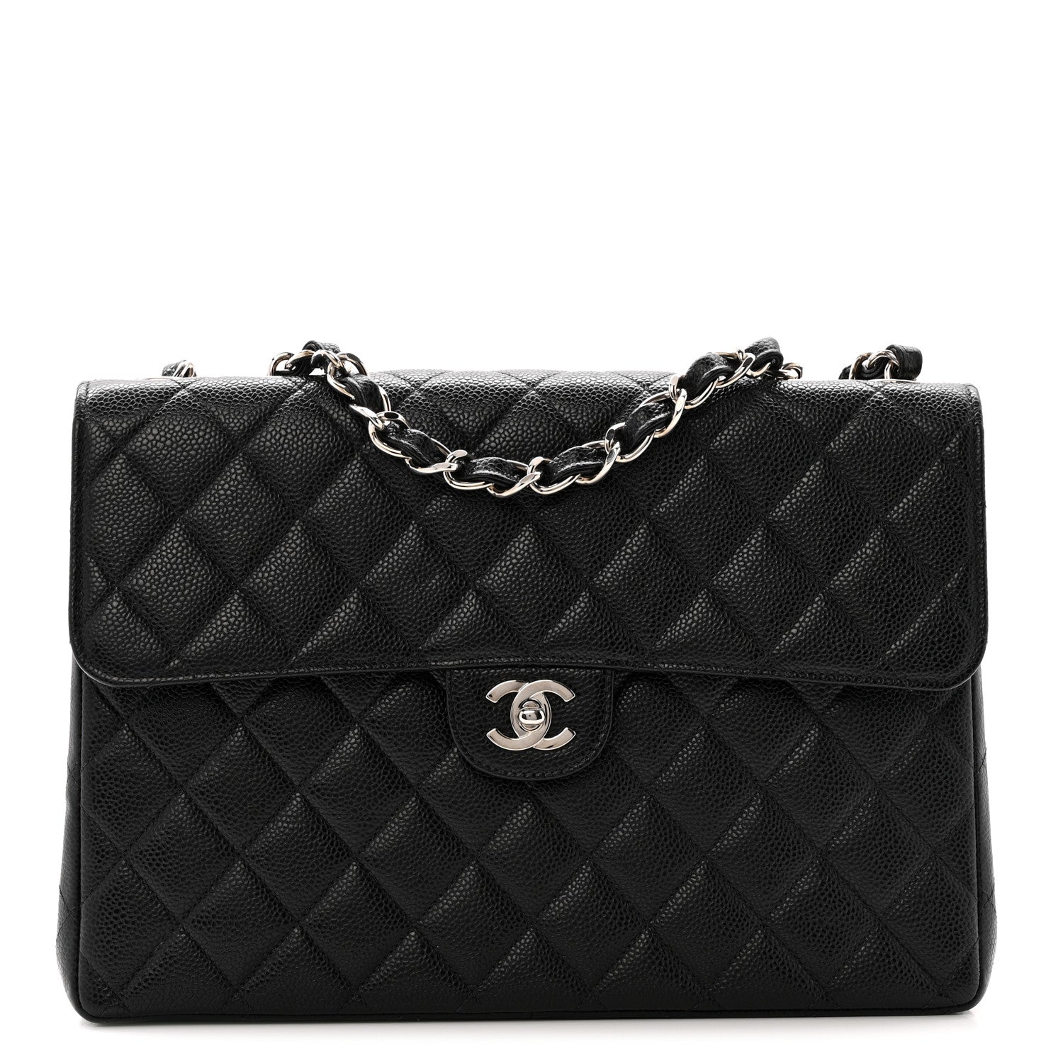 Chanel Caviar Jumbo Single Flap Black 1 of 13