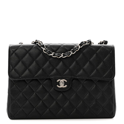 Chanel Caviar Jumbo Single Flap Black 1 of 13