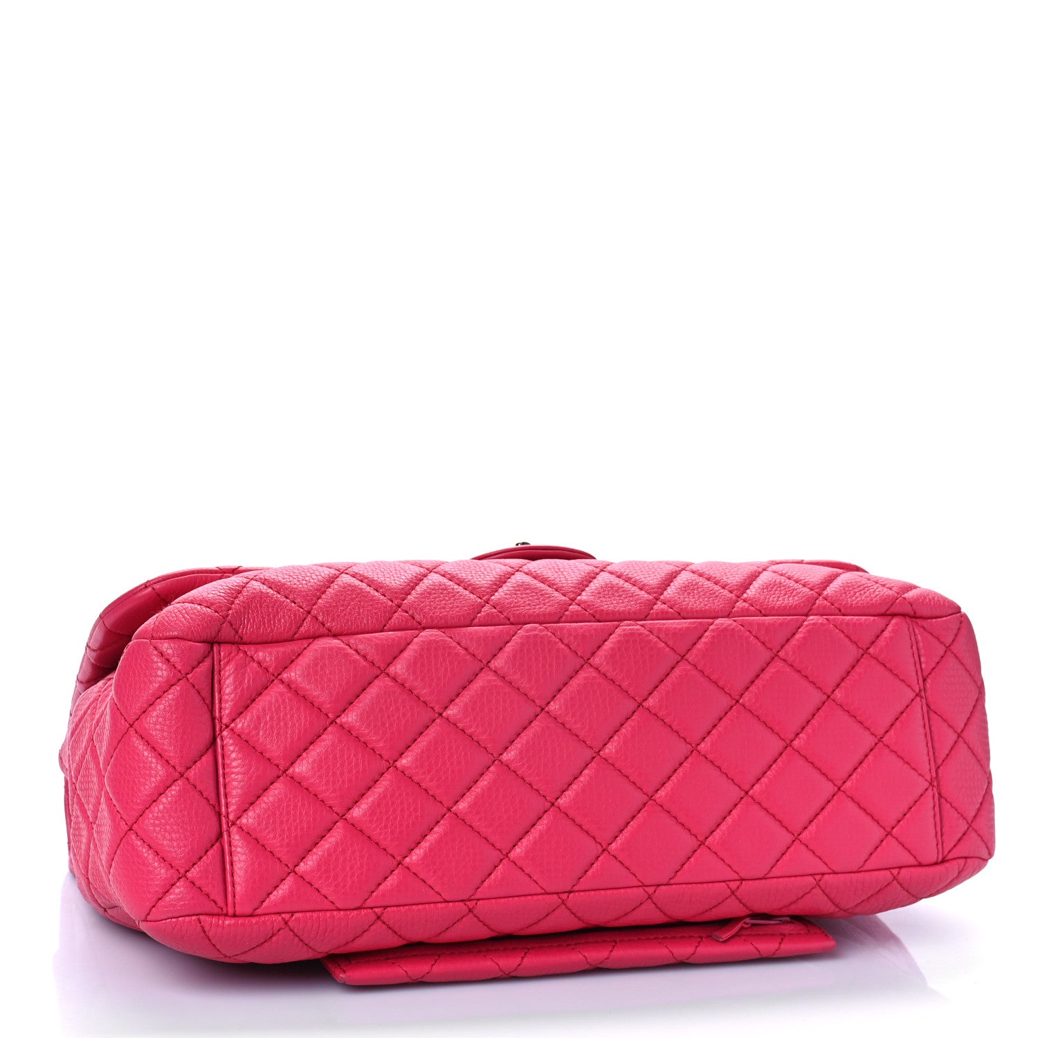 Chanel Calfskin Quilted Small XXL Travel Flap Bag Dark Pink 4 of 9