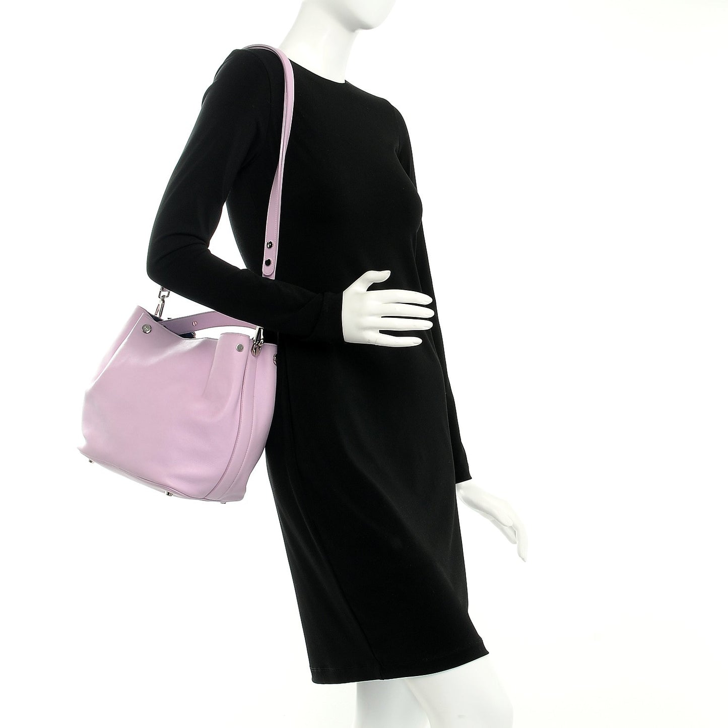 Calfskin Diorific Bucket Bag Pink