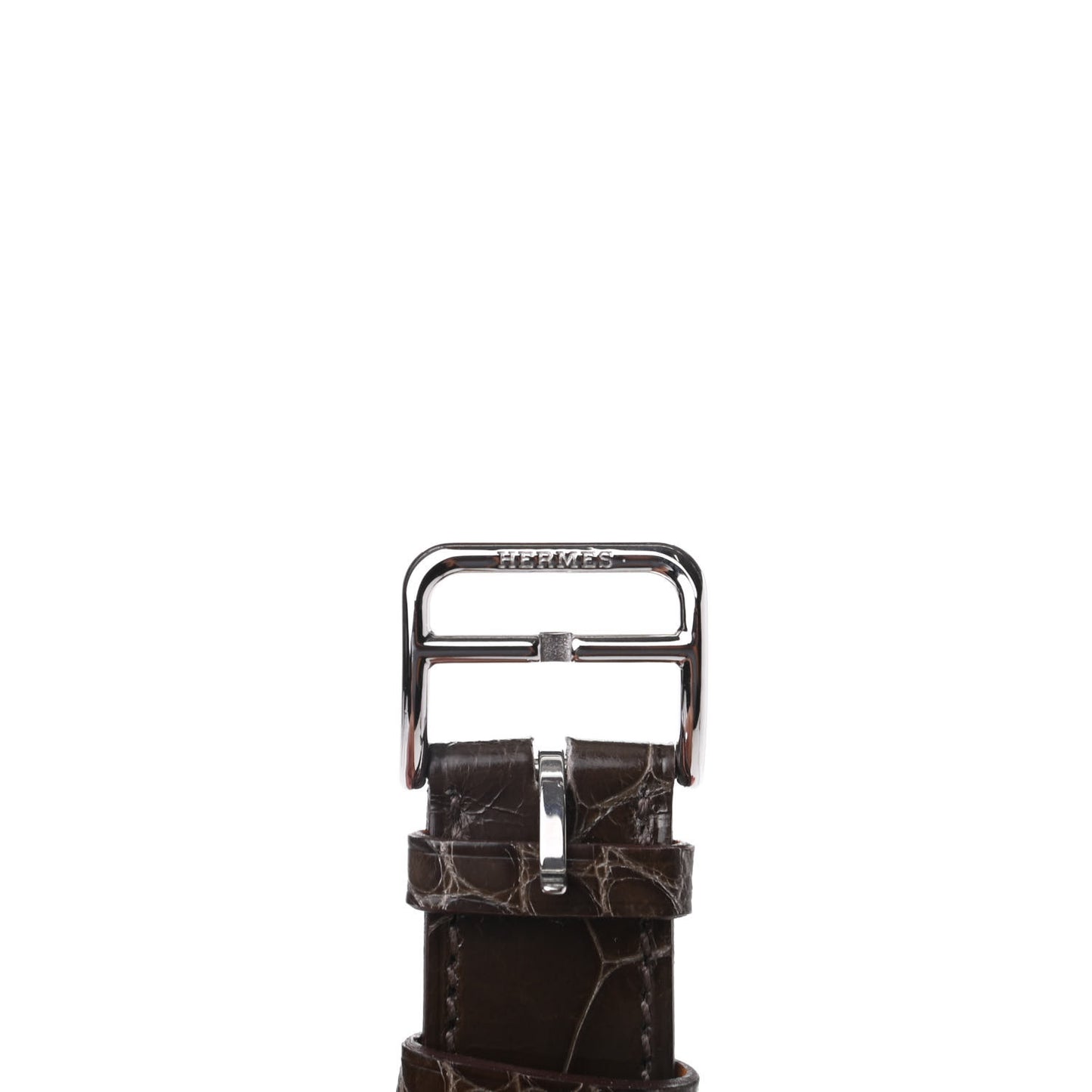 Shiny Alligator Heure H Hour Watch MM Strap Ebene