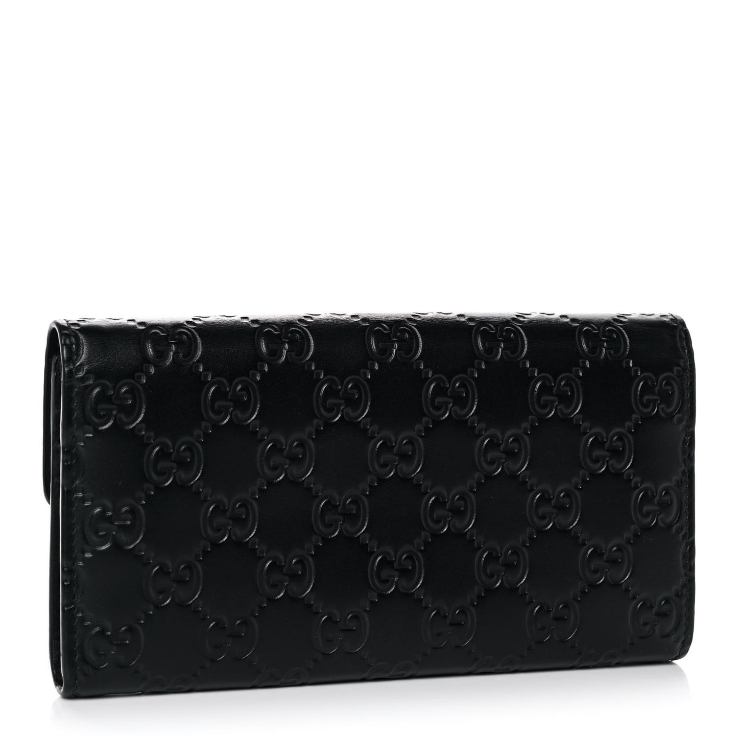 Guccissima Signature Icon Continental Wallet Black