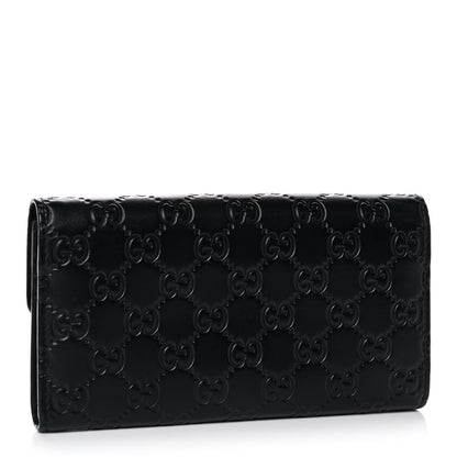 Gucci Guccissima Signature Icon Continental Wallet Black 3 of 12