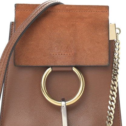 Chloe Suede Calfskin Mini Faye Bracelet Bag Tobacco 8 of 15
