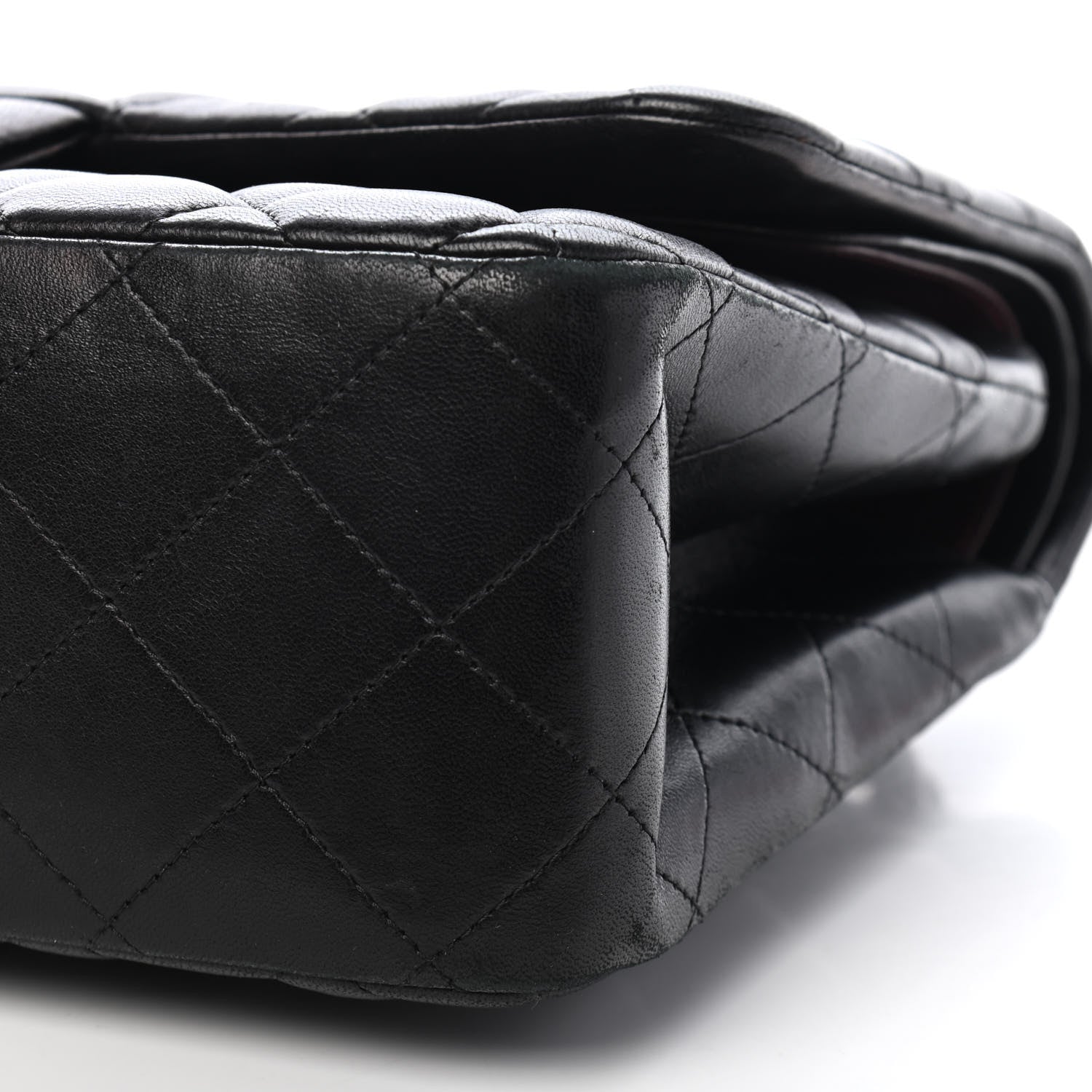 Chanel Lambskin Quilted Jumbo Double Flap Black 10 of 11