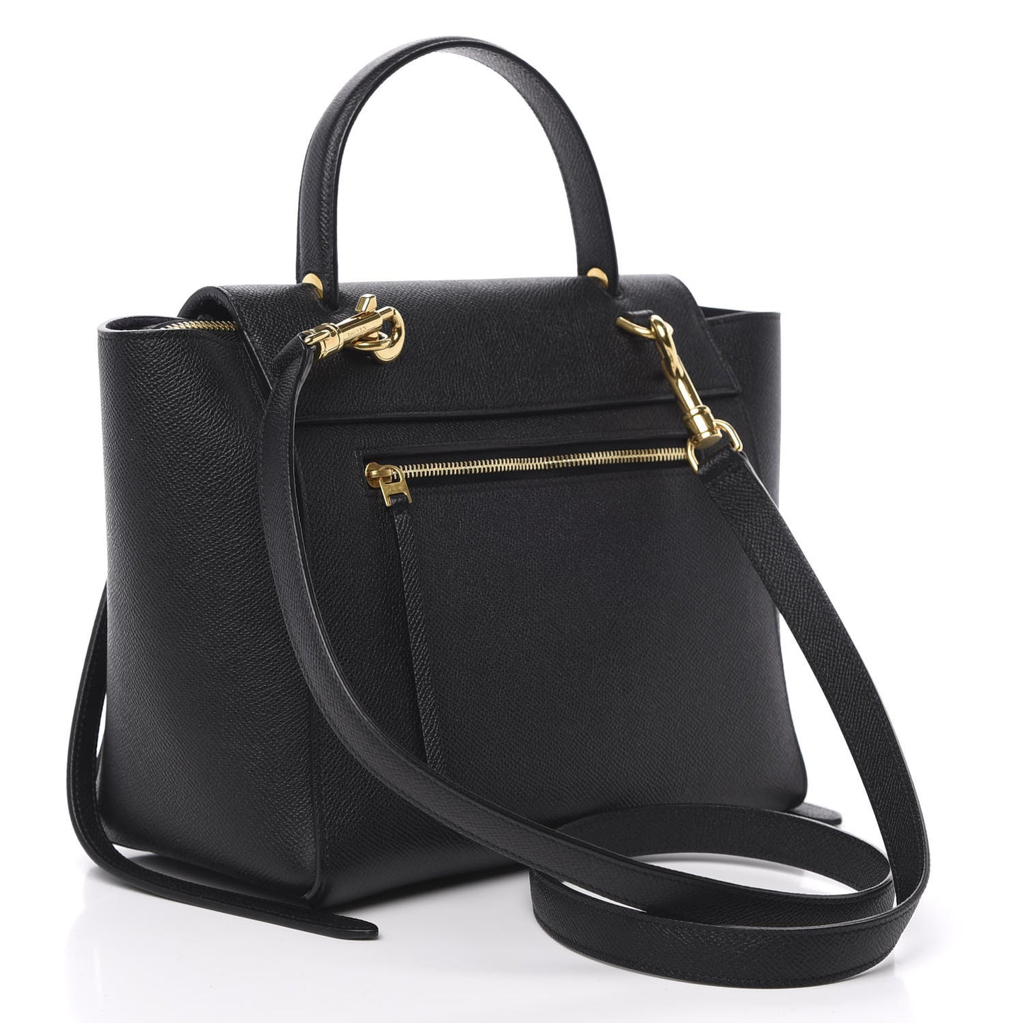 Grained Calfskin Micro Belt Bag Black
