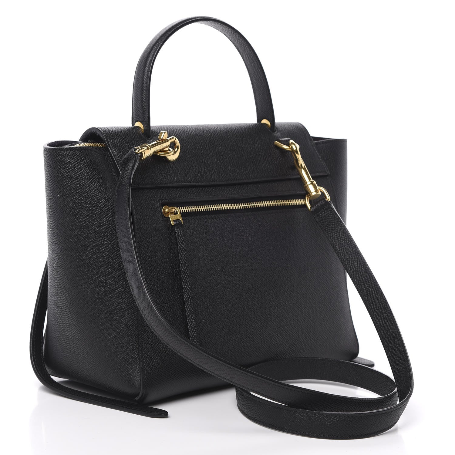 Celine Grained Calfskin Micro Belt Bag Black 3 of 9