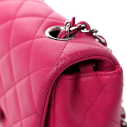 Chanel Lambskin Quilted Mini Rectangular Flap Fuchsia 11 of 11