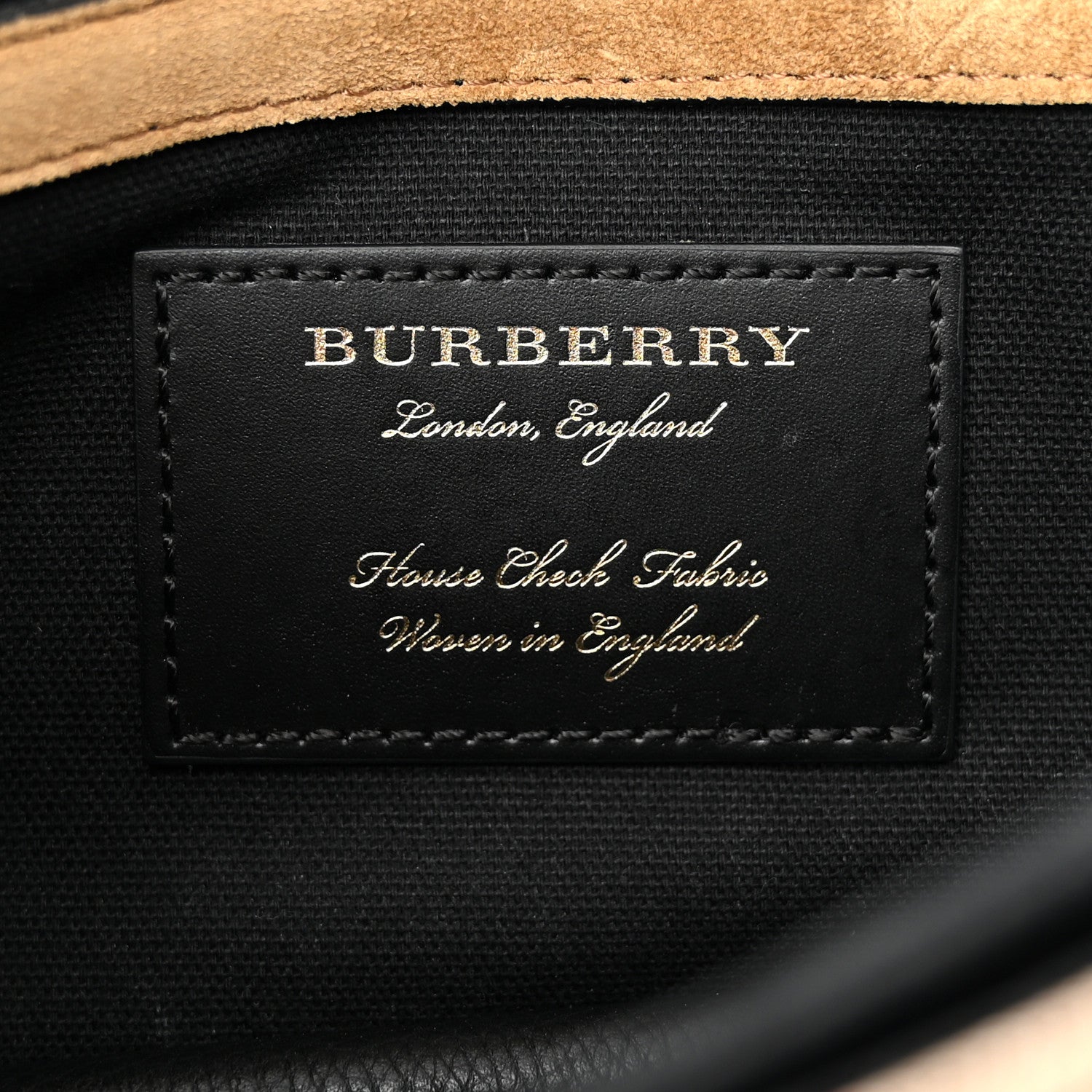 Burberry Derby Calfskin House Check Small Macken Crossbody Bag Black 7 of 12