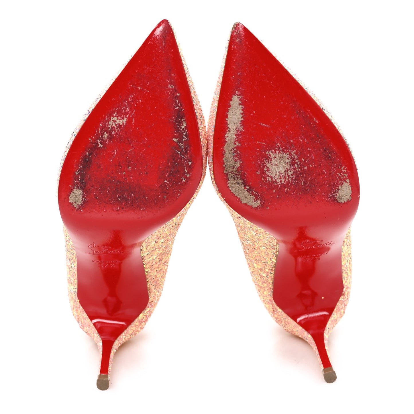 Patent Glitter Iriza 100 Pumps 37.5 Peach