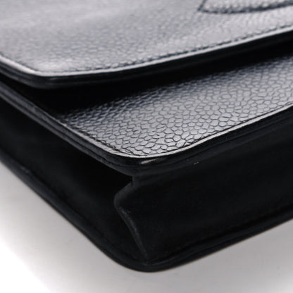 Chanel Caviar Timeless CC Wallet On Chain WOC Black 7 of 18