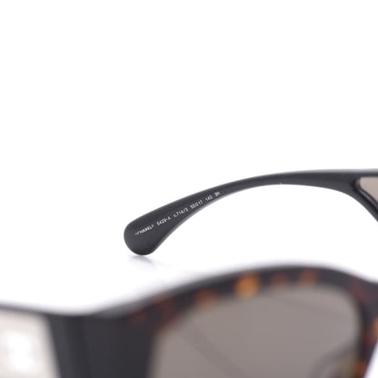 Chanel Acetate 18K White Gold Butterfly Sunglasses 5429 Dark Tortoise 5 of 6