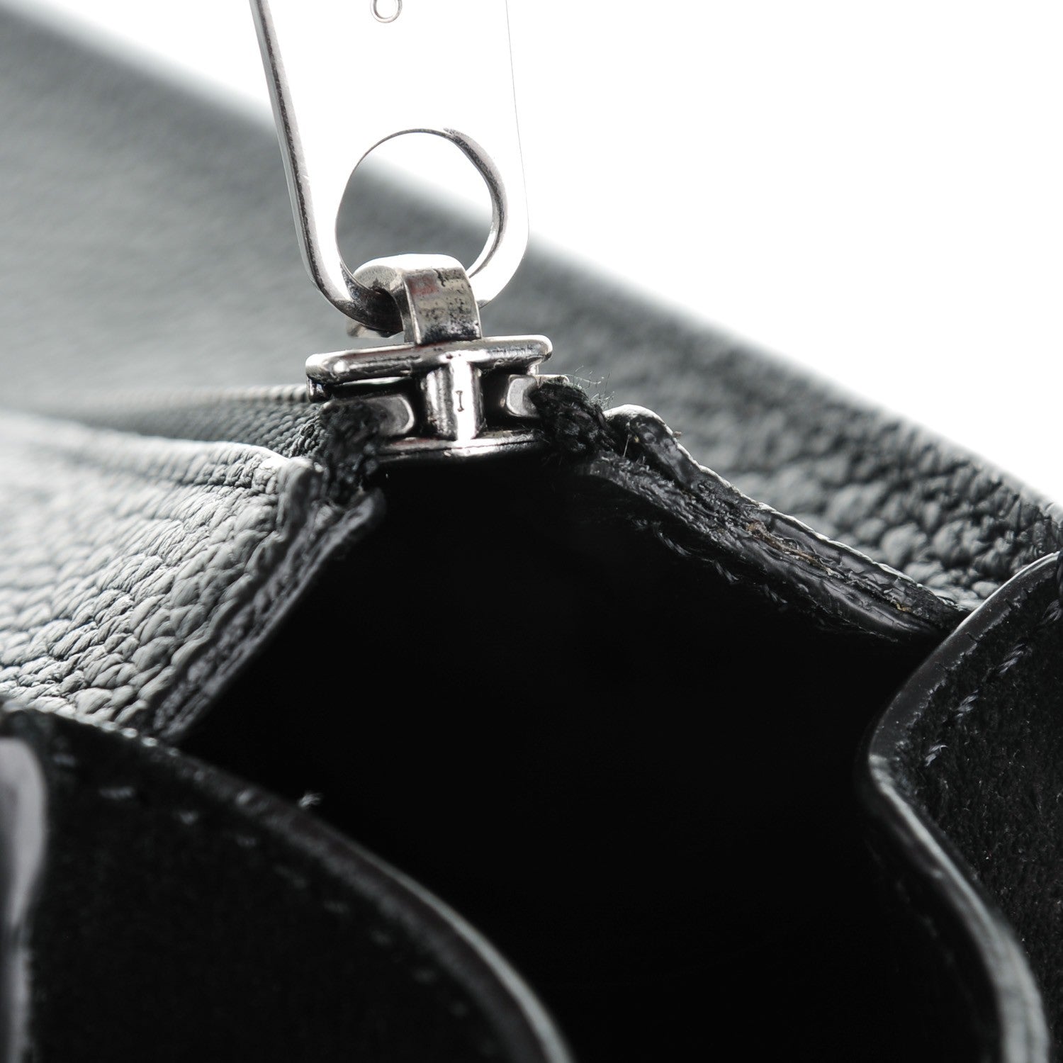 Celine Drummed Calfskin Suede Medium Trapeze Black 8 of 8