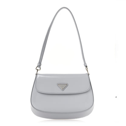 Prada Spazzolato Cleo Flap Shoulder Bag Fiordaliso 1 of 10